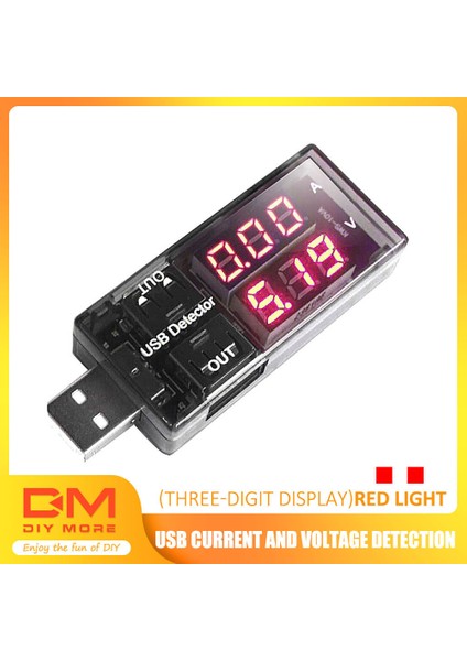 【ayak Kanepe】 [stokta Mevcut] Orijinal Diymore USB Şarj Cihazı Doktor Gerilim Akım Ölçer Mobil Pil Voltmetre Ampermetre USB Araba Motosiklet Volt Amp Dedektörü LED Ekranlı (Yurt Dışından)