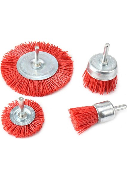 Adet Naylon Filament Aşındırıcı Tel Fincan Fırça Naylon Uç Fırça Seti Matkap Döner Aracı Için 1/4 Inç Saplı (Yurt Dışından)