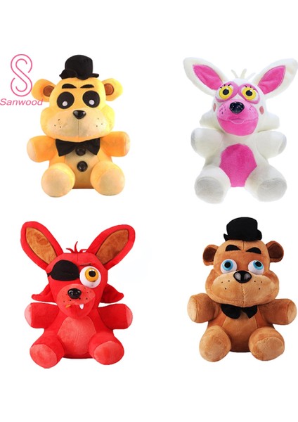 Freddy'nin Fnaf Oyununda Beş Gece Ayı Foxy Bonnie Mangle Peluş Bebek Çocuk Oyuncak (Yurt Dışından)