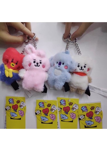 [hazır Stok] Kpop Bts BT21 2020 Yeni Yıl Teklifi Kpop Bts Anahtarlık Bebek Anahtarlık Sevimli Karikatür Peluş Kolye Hat Arkadaşlar Renk (Yurt Dışından)