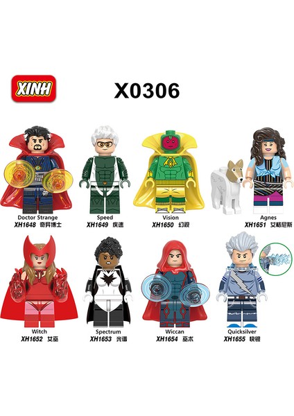 Tek Satış Marvel Rakamlar Yapı Taşları Doktor Strange Cadı Görüş Agnes Quicksilver Hız Tuğlaları Çocuk Yetişkinler Için Birleştirin Koleksiyon Hediye Oyuncaklar X0306 (Yurt Dışından)