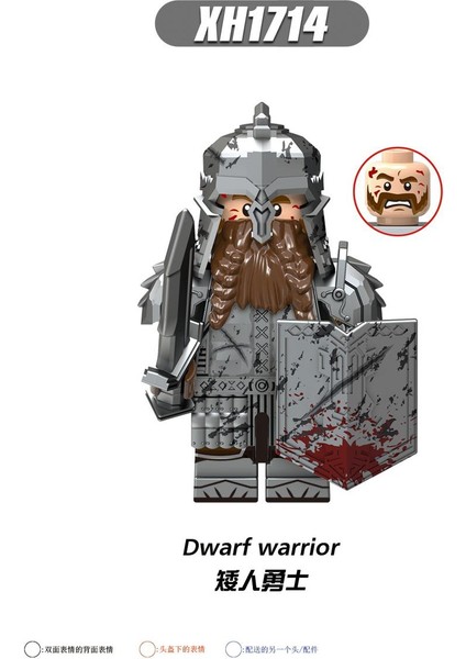Tek Satış Dward Savaşçı Ortaçağ Şövalyeleri Grubu Yapı Taşı Cüce Elfler Aksesuarları Savaşçı Modeli Parçaları Dıy Oyuncaklar Çocuklar Için X0314 (Yurt Dışından)