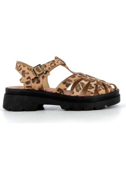 Sunglass Leo - Leopar Desenli Platformlu Kadın Sandalet