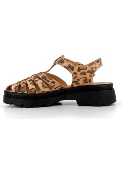 Sunglass Leo - Leopar Desenli Platformlu Kadın Sandalet