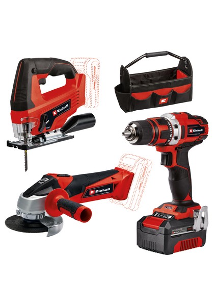 TE-TK 18/3 Li Kit (JS+CD+AG), Akülü Alet Seti - 4257241