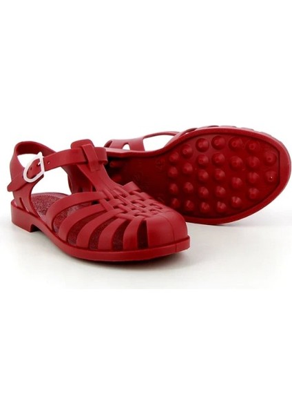 Sunmif Mat Rouge Fonce - Mat Bordo Kadın Sandalet