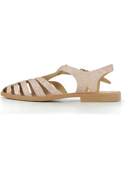 Sunville Nude Paillete - Parlak Nude Kadın Sandalet modelleri