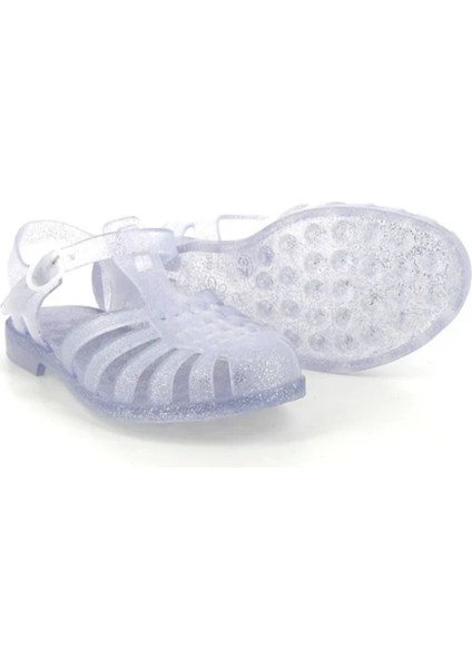 Sunmif Mat Argent Paillete - Mat Şeffaf Kadın Sandalet fırsatları