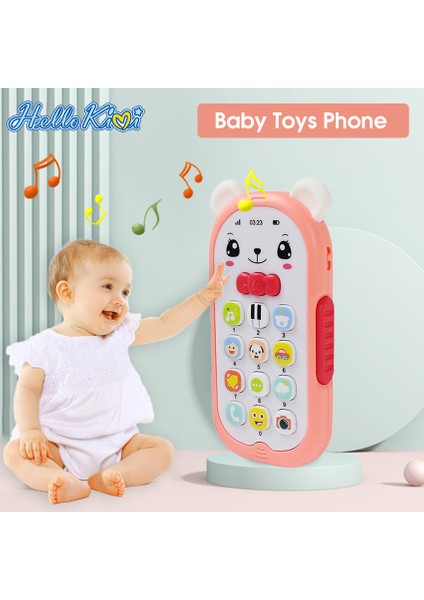 Hellokimi Öğrenmek ve Oynamak Için Bebek Cep Telefonu Oyuncak Erken Eğitim Telefonu Güta-Perka Kapaklı Müzik Işıkları 6 Aydan Fazla Çocuklar Için Kordonlu (Yurt Dışından) fiyatları