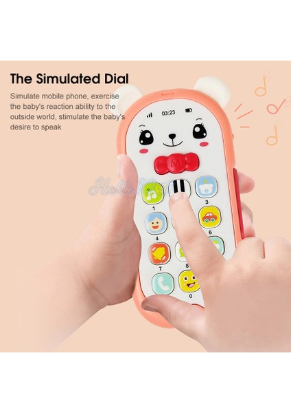 Hellokimi Öğrenmek ve Oynamak Için Bebek Cep Telefonu Oyuncak Erken Eğitim Telefonu Güta-Perka Kapaklı Müzik Işıkları 6 Aydan Fazla Çocuklar Için Kordonlu (Yurt Dışından) fırsatları