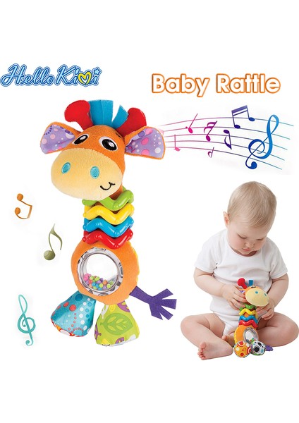 Hellokimi Bebek Çıngırakları Yumuşak Peluş Oyuncaklar Teslim Bb Siren Zürafa Bebek Pamuk Çıngırak Halkası Isırık El Çıngırak Bebek Oyuncakları (Yurt Dışından) fiyatları