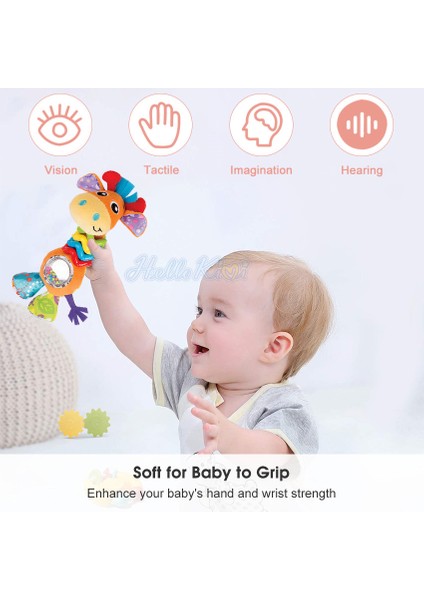 Hellokimi Bebek Çıngırakları Yumuşak Peluş Oyuncaklar Teslim Bb Siren Zürafa Bebek Pamuk Çıngırak Halkası Isırık El Çıngırak Bebek Oyuncakları (Yurt Dışından) fırsatları