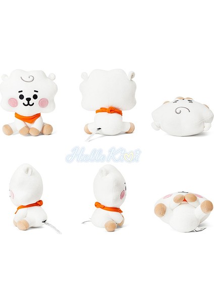 Hellokimi BT21 Bebek Kpop Doldurulmuş Oyuncaklar Oturan Bebek 20 cm Bebek Peluş Oyuncak Yumuşak Pamuk Chımmy Tata Rj Cooky Koya Shooky Mang Unıverstar BT21 (Yurt Dışından)