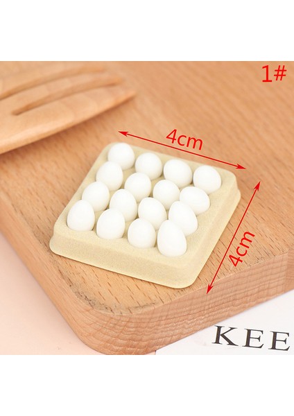 1:12 Dollhouse Minyatür Yumurta Mutfak Yemek Modeli (Tepsi + 16 Adet Yumurta) Mutfak Dekoru (Yurt Dışından)