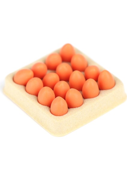 1:12 Dollhouse Minyatür Yumurta Mutfak Yemek Modeli (Tepsi + 16 Adet Yumurta) Mutfak Dekoru (Yurt Dışından)