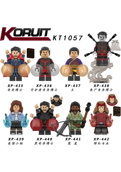 2022 Yeni Tek Satış Marvel Doktor Garip Figürler Yapı Taşları Wong Scarlet Cadı Tuğla Çocuklar Için Hediye Oyuncaklar KT1057 (Yurt Dışından)