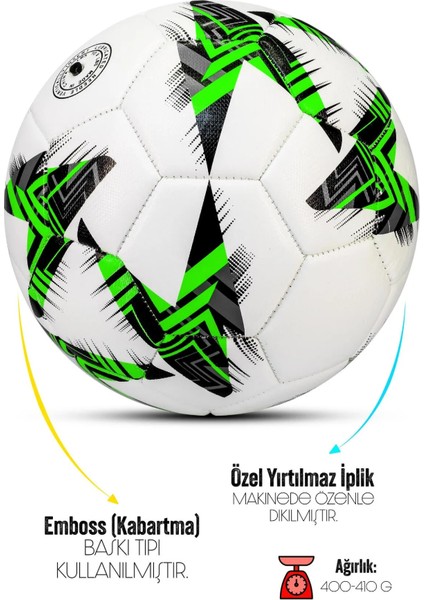 Futbol Topu - Dayanıklı Sert Zemin ve Halı Saha Için Mükemmel Performans ( Yeşil - Pompalı Set ) fiyatları