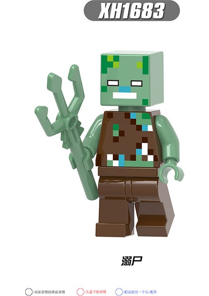 Tek Satış Minecraft Yapı Taşları Oyun Serisi Steve Inek Zombi Tuğla Eğitici Rakamlar Oyuncaklar Çocuklar Için Koleksiyon XH0310 (Yurt Dışından)