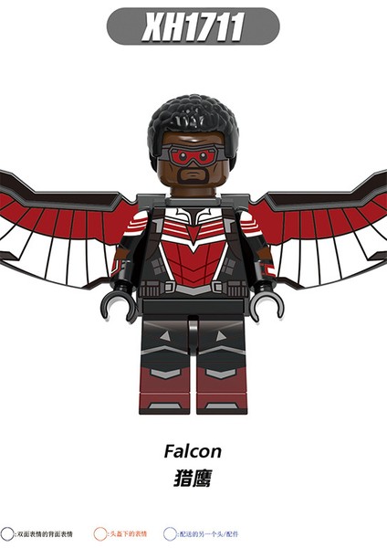 Tek Satış Yapı Taşları Falcon Usagent Karli Zemo Yenı Kaptan Amerika Batroc Aksiyon Figürleri Eğitici Tuğla Oyuncaklar Çocuklar Için X0313 (Yurt Dışından)
