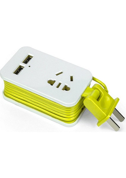 Taşınabilir Güç Şeridi Koruyucu 1.5m Uzatma Kablosu, Ac Çıkışları + 2 USB Bağlantı Noktası Jessica (Yurt Dışından) indirimleri