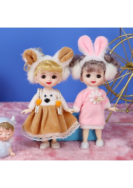 Sevimli 16 cm Prenses Bebek Giysileri ile 13 Eklemler OB11 Bebekler Oyuncak Kızlar Için Dıy Hediye Mj (Yurt Dışından)
