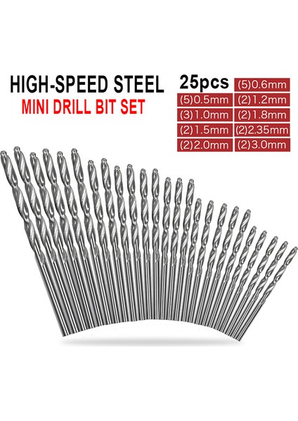 Wist Matkap Ucu Seti Hss Yüksek Hız Çeliği Ni Matkap Düz Şaftlı Döner Ool 1 Takım (10 Adet Veya 25 Adet) (Yurt Dışından) modelleri