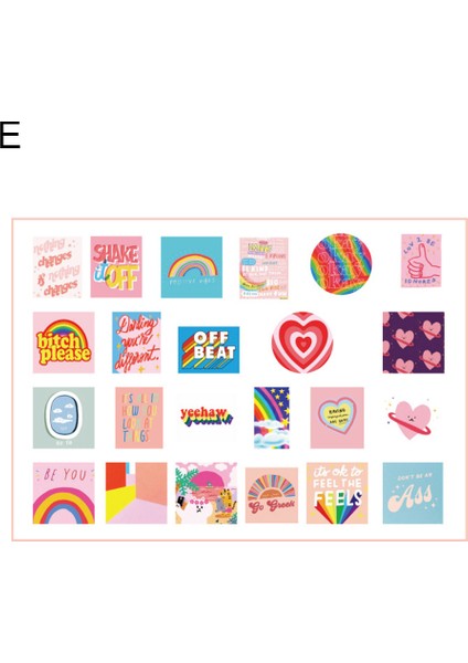 46 Adet Sevimli Desen Dıy Scrapbooking Günlüğü Kırtasiye Yapışkanlı Çıkartmalar Dekor (Yurt Dışından)