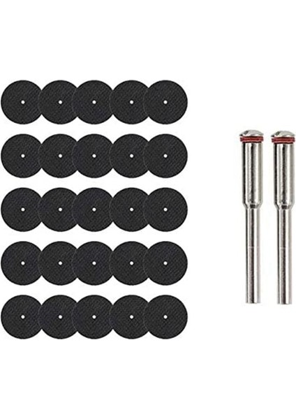 25 Adet 32MM Taşlama Çarkı Mandreller ile Döner Aletler Için Reçine Kesme Diski Mini Daire Testere Döner Kesme Tekerleği (Yurt Dışından)