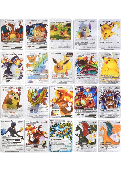 55 Adet Pokemon Altın Folyo Kartları Anime Karikatür Pokemon Hayranları Koleksiyonu Için Ingilizce Sürüm Tcg Kartı (Yurt Dışından)