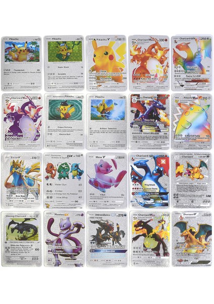 55 Adet Pokemon Altın Folyo Kartları Anime Karikatür Pokemon Hayranları Koleksiyonu Için Ingilizce Sürüm Tcg Kartı (Yurt Dışından)