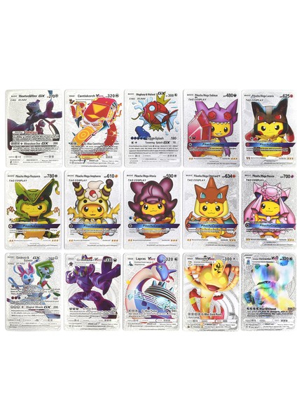 55 Adet Pokemon Altın Folyo Kartları Anime Karikatür Pokemon Hayranları Koleksiyonu Için Ingilizce Sürüm Tcg Kartı (Yurt Dışından)