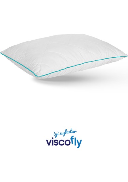 Ortopedik Yastık Kapitoneli Microfiber Kumaşlı Visco Parçacık Dolgulu - 60 x 40 x 13 cm Yeşil Biyeli