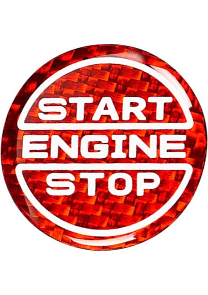 Karbon Fiber Araba Çalıştırma Motor Durdurma Düğmesi Düğme Paneli Iç Döşeme Ford Mustang 2024 Yepyeni Otomobil Parçaları Kırmızı (Yurt Dışından)