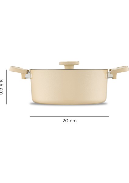 Swiss Crystal Dark Cream 7 Parça Tencere Seti