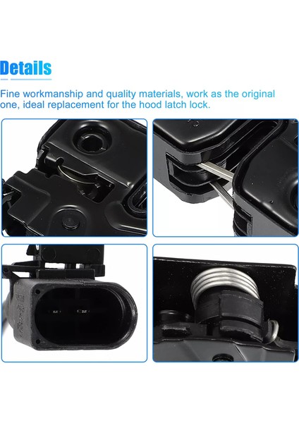 8K0823509F 8K0-823-509-D Audi A4 A5 Q5 R8 Rs5 S4 Sq5 Için Araba Kaput Mandalı Tertibatı (Yurt Dışından) indirimleri