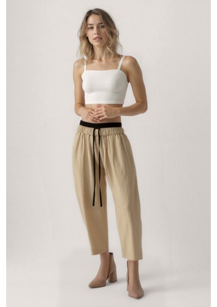 Bel Kısmı Çift Renkli Pantolon modelleri
