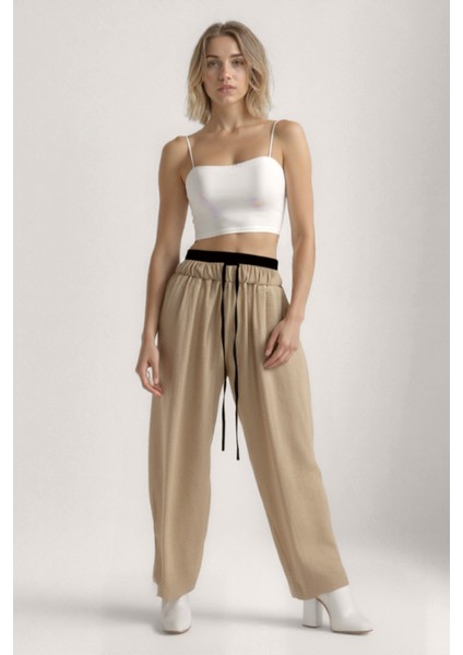 Bel Kısmı Çift Renkli Pantolon fırsatları