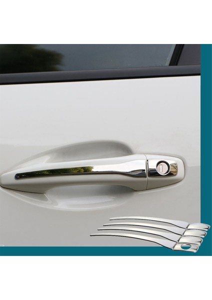 Araba Dış Kapı Kolu Kapağı Paslanmaz Çelik Trim Kapağı Araba Kapısı Anahtar Deliği Kapağı Trim Sticker Peugeot 2008 Için (Yurt Dışından)