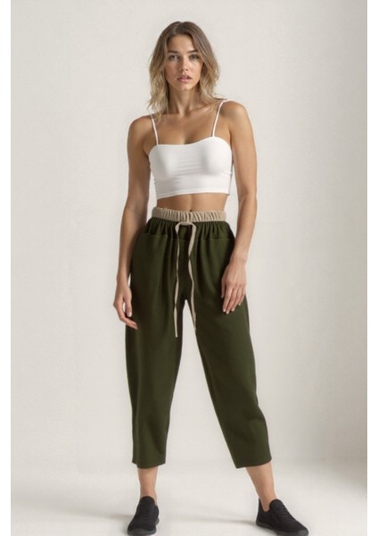 Bel Kısmı Çift Renkli Pantolon fırsatları