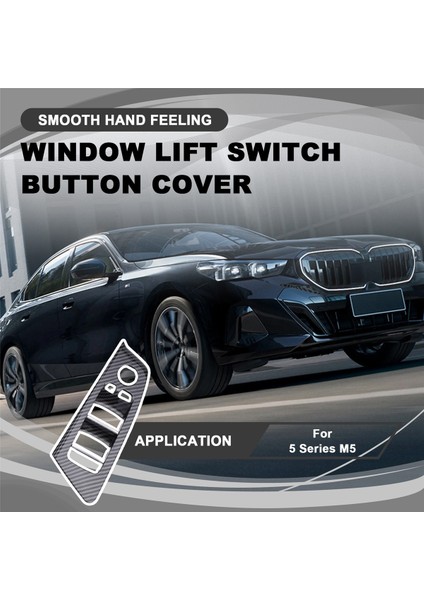 Bmw 5 Serisi M5 G30 G31 G38 F90 2017-2020 525 528 530 540 Lhd Karbon Fiber Için Araba Iç Kapı Cam Anahtarı Kapağı (Yurt Dışından) fırsatları