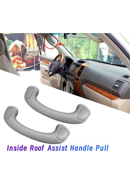 2 Adet Araba Iç Tavan Yardım Kolu Çekme Gri 74603-44020 Lexus GX470 2003-2009 Tavan Tutacağı Kol Dayanağı 7460344020 (Yurt Dışından)