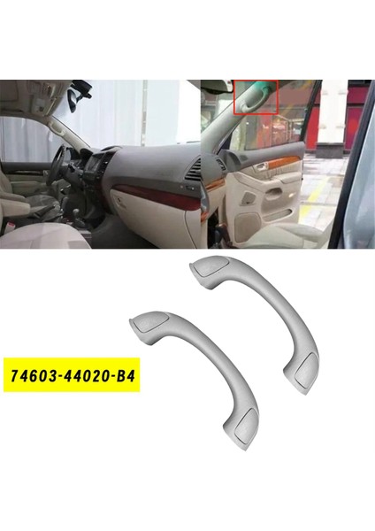 2 Adet Araba Iç Tavan Yardım Kolu Çekme Gri 74603-44020 Lexus GX470 2003-2009 Tavan Tutacağı Kol Dayanağı 7460344020 (Yurt Dışından)