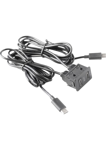 Araba Android Navigasyon Makinesi Çift Type-C Giriş USB Arayüz Paneli Uzatma Kablosu Adaptör Paneli (Yurt Dışından)