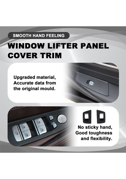 Bmw 5 Serisi M5 G30 G31 G38 F90 2017-2020 525 528 530 540 Rhd Siyah Için Araba Iç Kapı Cam Anahtarı Kapağı (Yurt Dışından) indirimleri