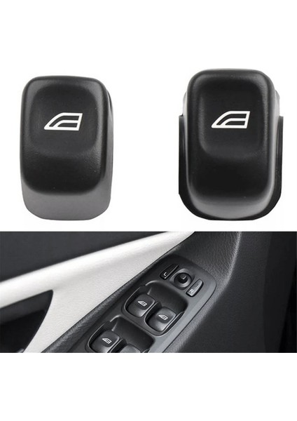 Adet Ön+Arka Kapı Pencere Camı Kaldırma Kontrol Anahtarı Düğmesi Kapağı 31295247 31295164 Volvo V70 XC70 XC90 S80 S60 Için (Yurt Dışından)