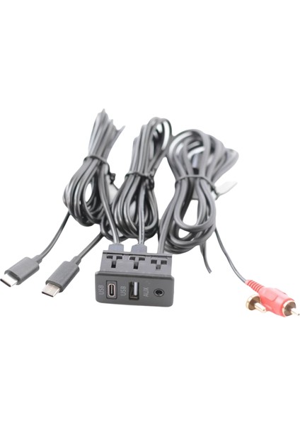 Araba Android Navigasyon Makinesi Aux Paneli Type-C+Rca Girişi Çift Usb+Aux Arayüz Paneli Uzatma Kablosu Adaptör Paneli (Yurt Dışından) fiyatları