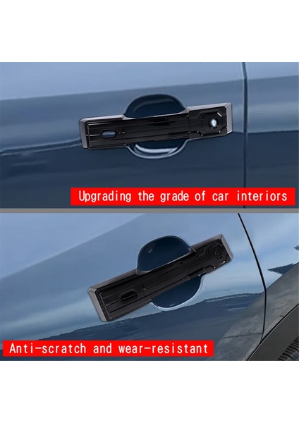 Araba Dış Kapı Kolu Döşeme Araba Dış Kolu Kapağı Sticker Toyota Grand Highlander 2024 Parlak Siyah (Yurt Dışından)