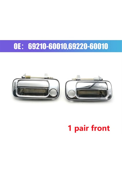 Toyota Land Cruiser 80 LC80 1991-1997 Için 1 Çift Dış Kapı Kolu 69210-60010 69220-60010 Dış Kapı Krom Çekme Kolu (Yurt Dışından) modelleri