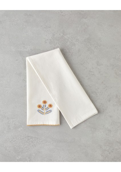 Retro Revival Pamuk Kurulama Bezi Krem - Mavi