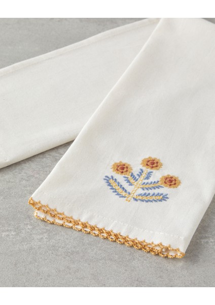 Retro Revival Pamuk Kurulama Bezi Krem - Mavi modelleri